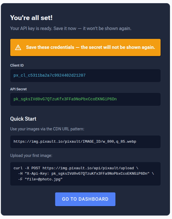Onboarding step 4 — confirmation